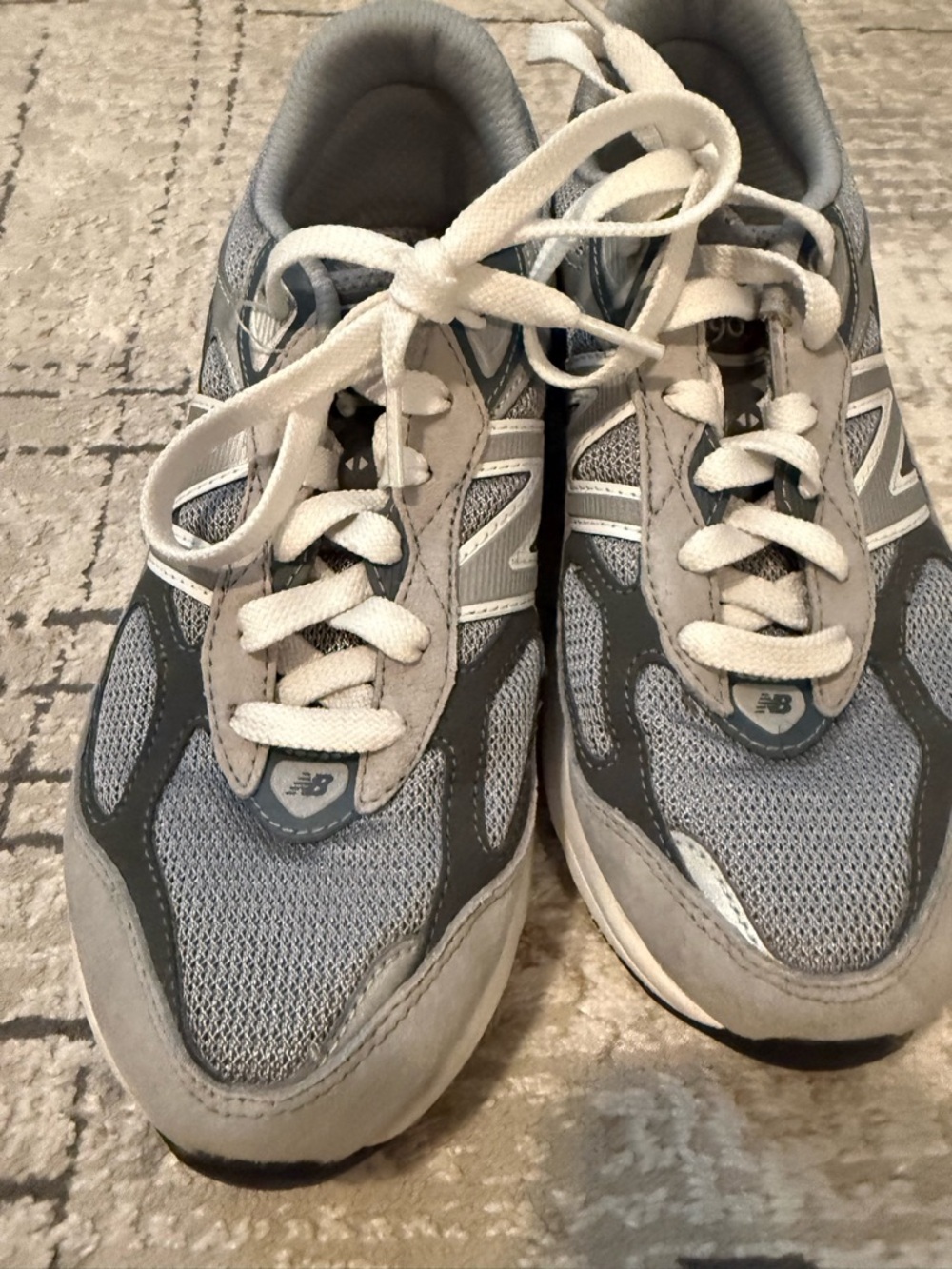 New Balance Gray and White Running Sneakers